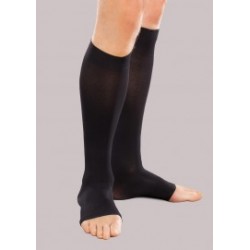 15-20 mmHg Opaque Knee High Short Open-Toe, for men & Women, Small Short Black